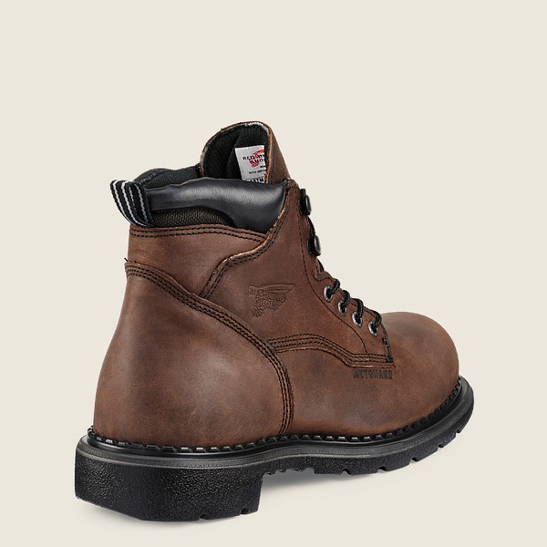 Safety Støvler Herre - Red Wing Supersole® - 6-Inch Waterproof Toe Metguard - Brune/Sort - FGHDJI-75